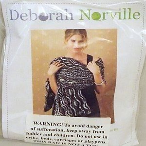 Deborah Norville Knitting Kit Gray Shawl NEW